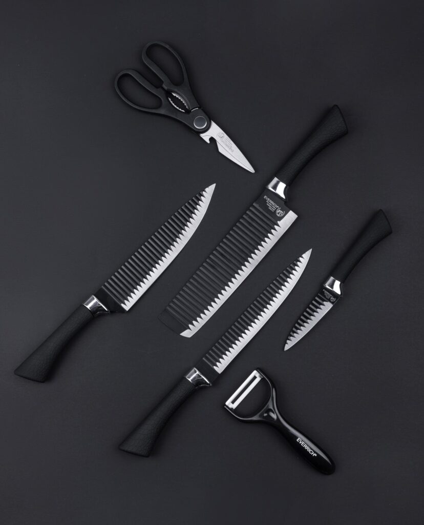 Modern professional tools for cooking on table
